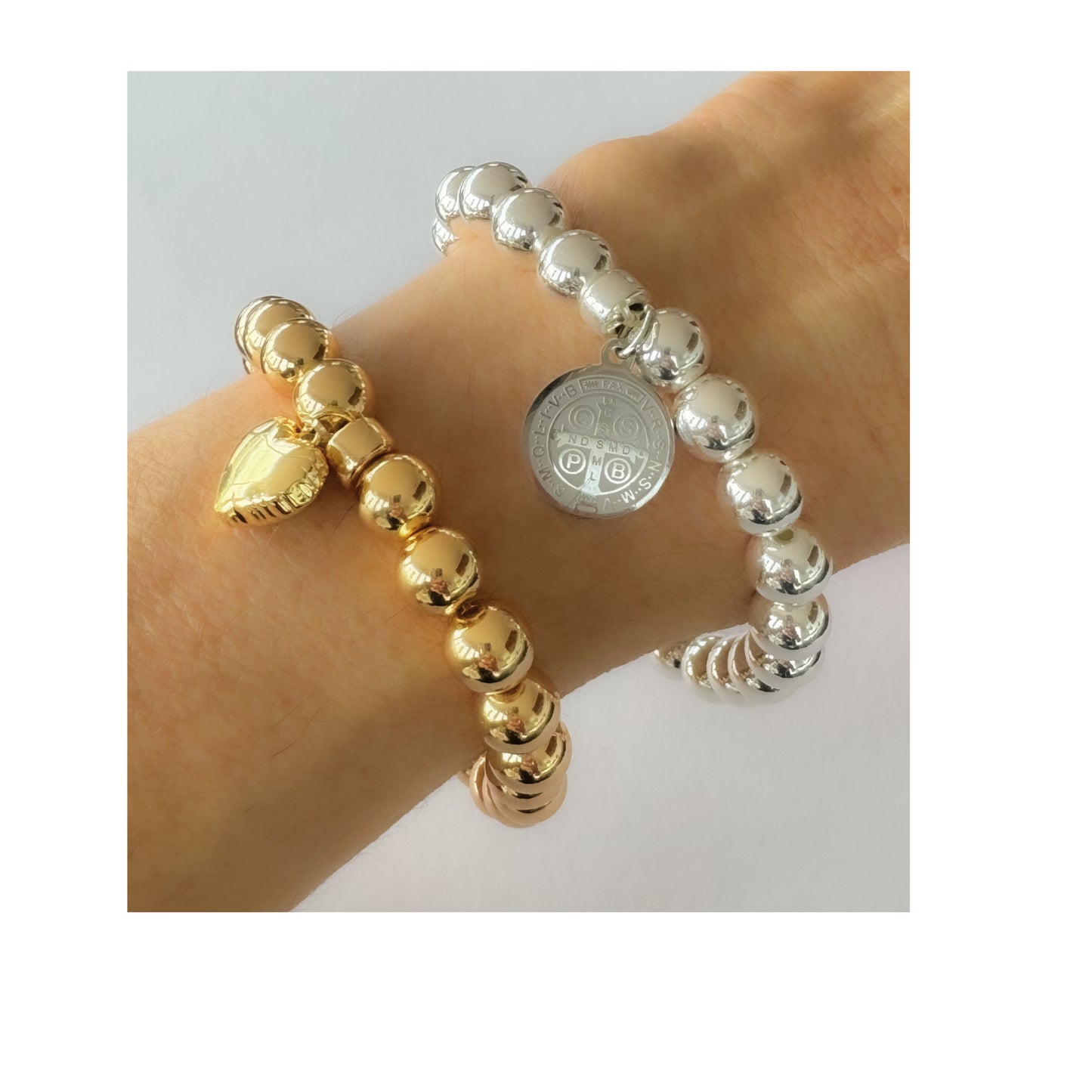 Beaded Bracelet | Luxe Silver