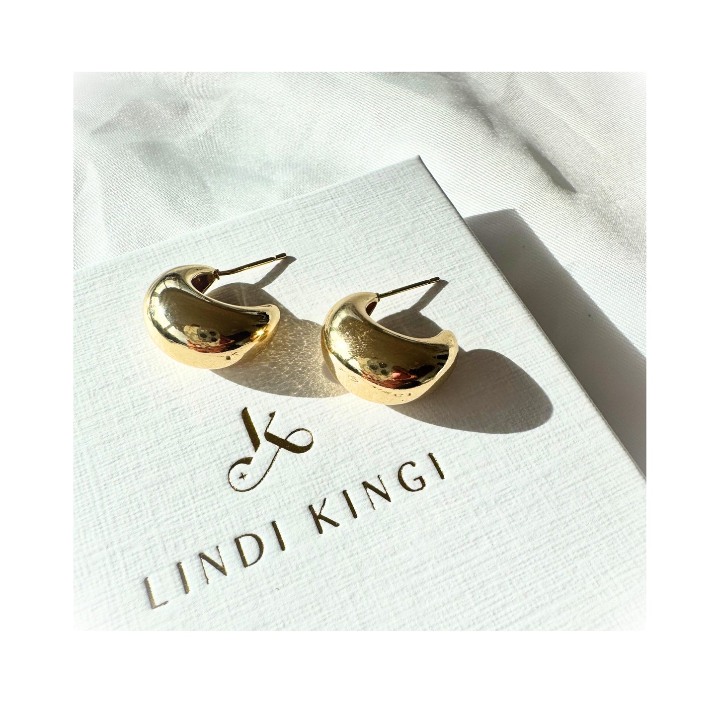 Dew Drop Studs| Gold