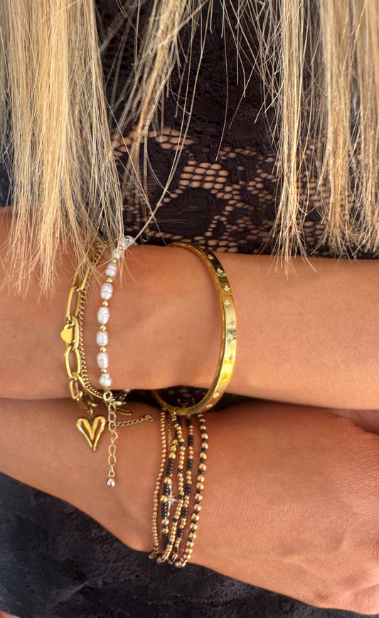 Beaded Bracelet Set  | Costa Noir