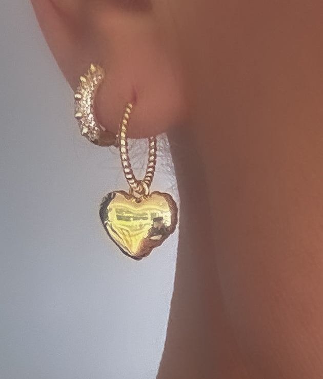 Inflate My Heart Engraved Sleepers| Gold