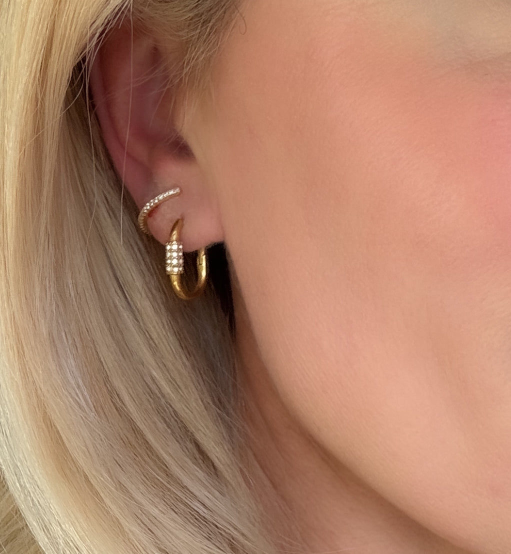 Crescent Stud| Gold