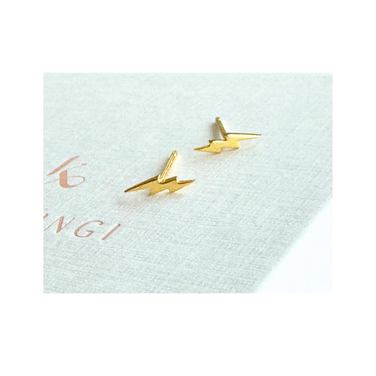 Bolt of Light Studs| Gold