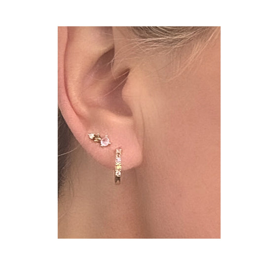 Pink and Peridot Sleeper Set | Gold