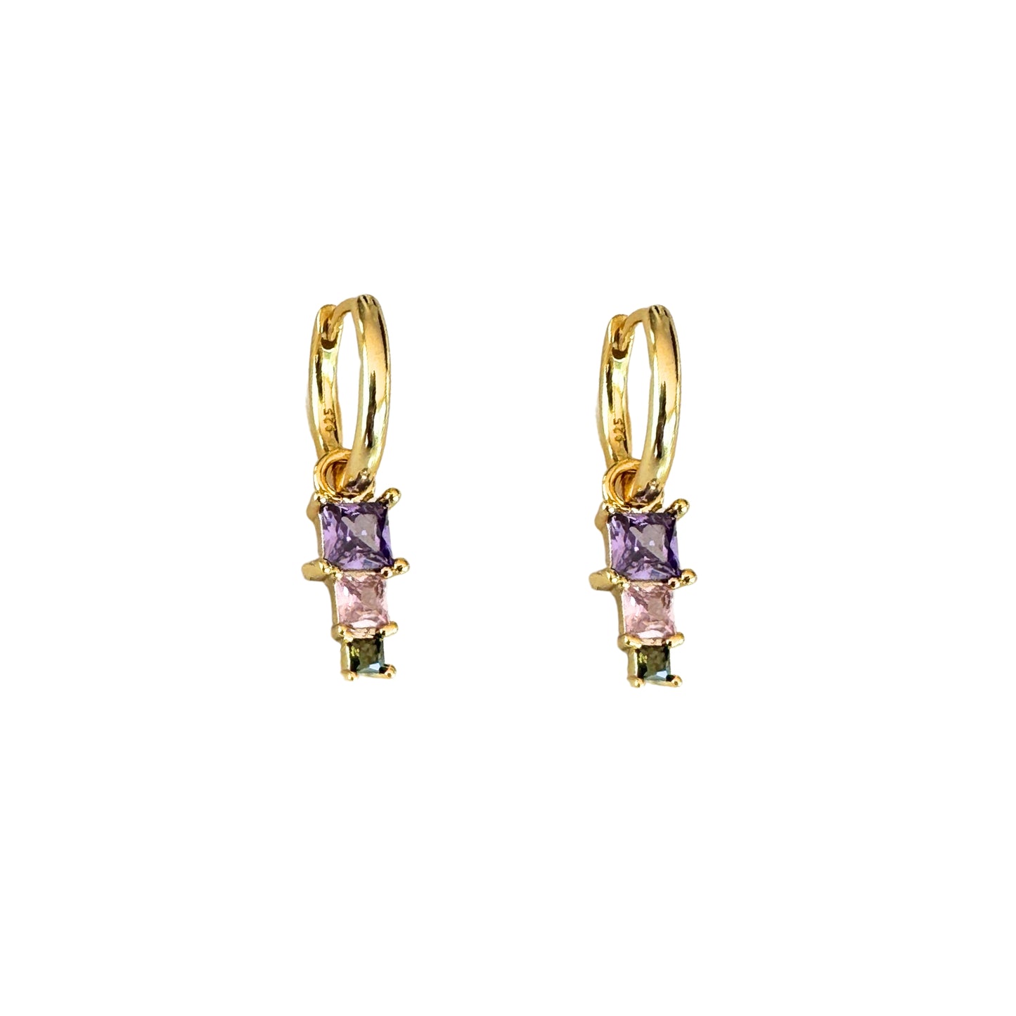 Pink and Peridot Sleepers | Gold