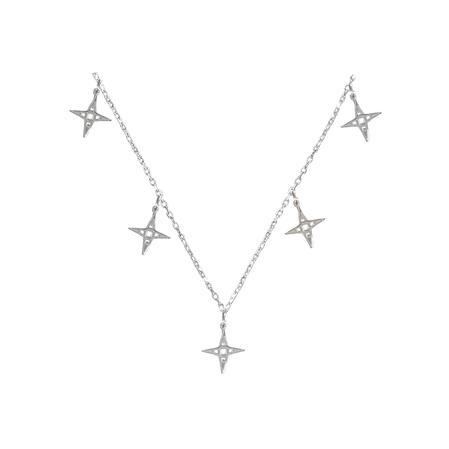 Multi Star Necklace| Gold