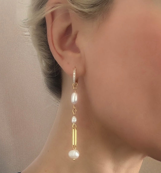 Lifetime of Love Earrings | Gold and Pearl