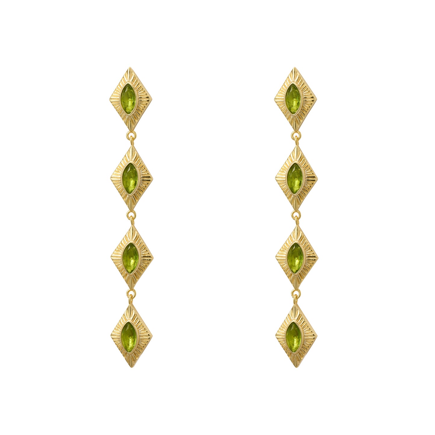 Sagrada Single Drop Earrings | Peridot & Gold