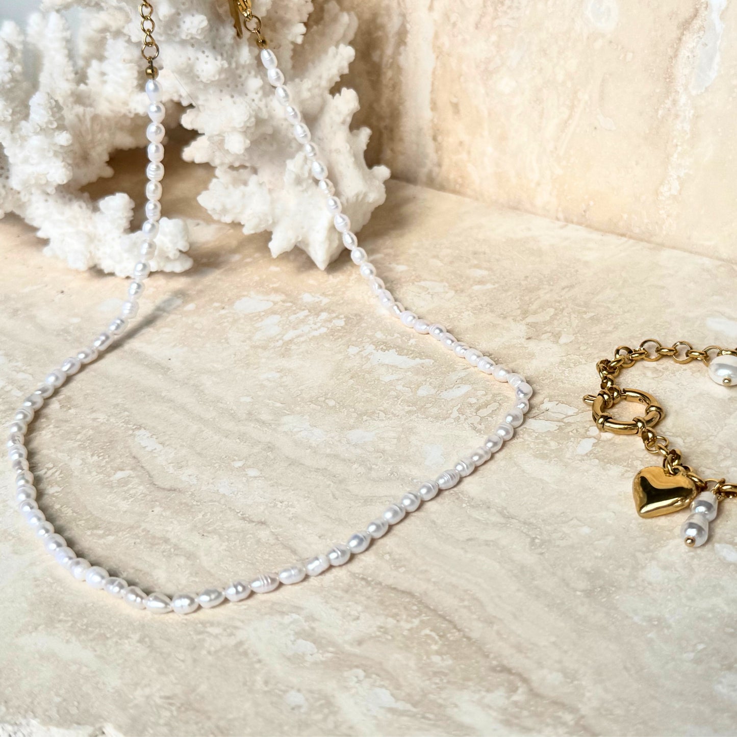 Lustra Pearl Necklace | Gold - back soon
