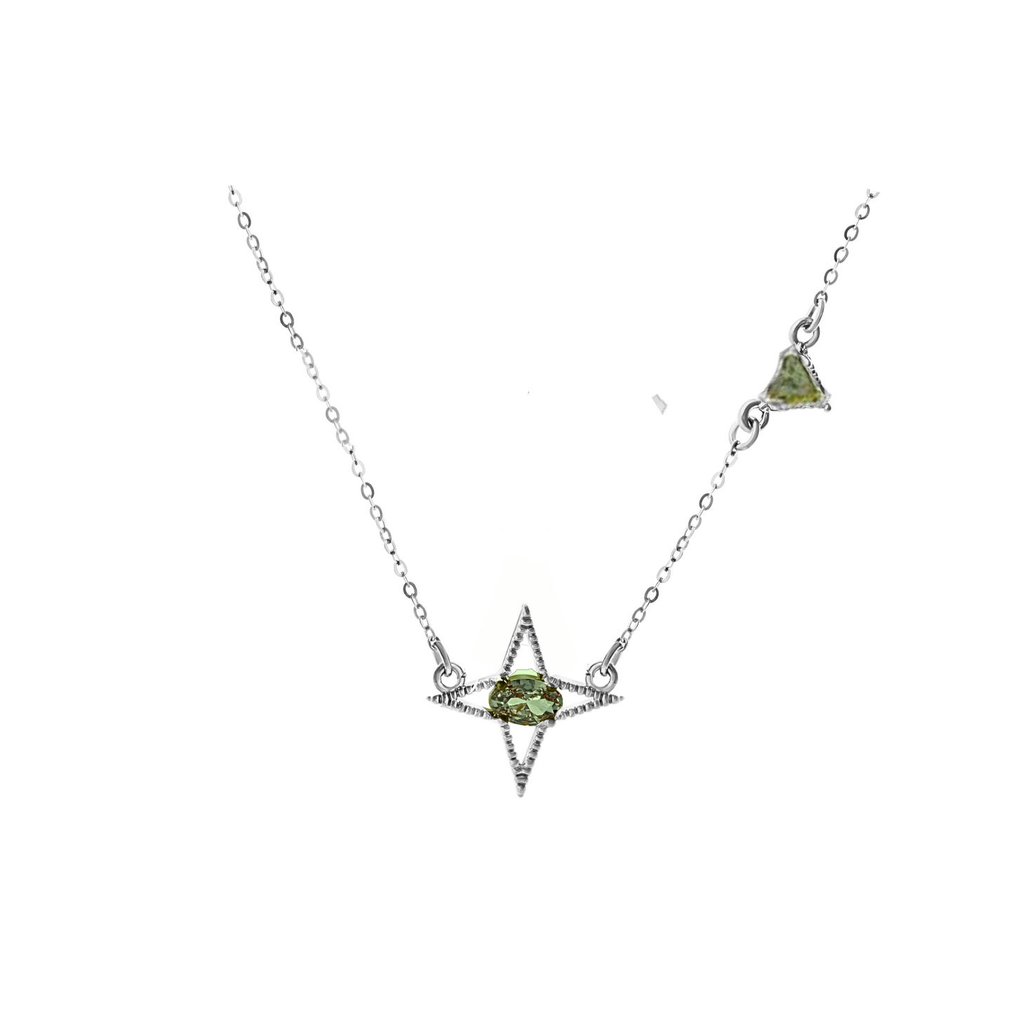 Byzantine Romance - Star Romance Necklace | Silver w White zirconia