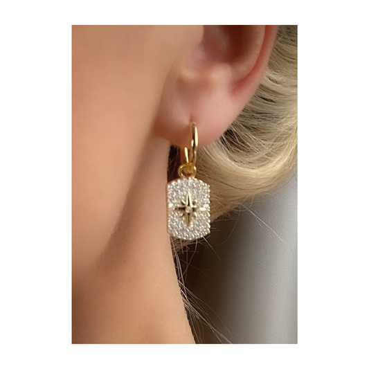 Ingot Sleeper Earrings | Gold