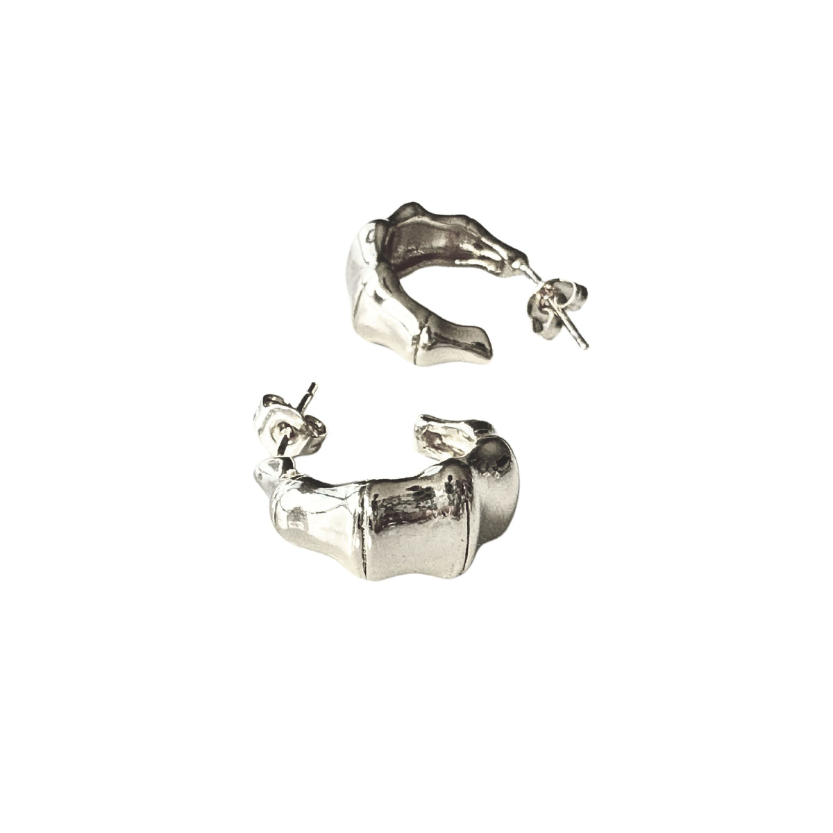 Bamboo Hoops | Gold Silver