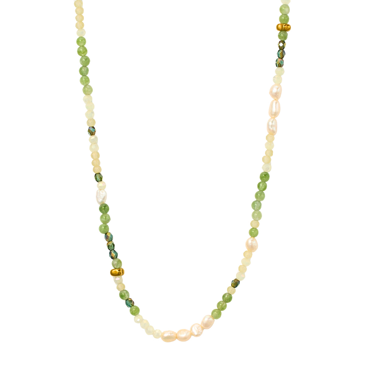 Baroque pearl & Peridot Triple Wrap Bracelet/ Necklace