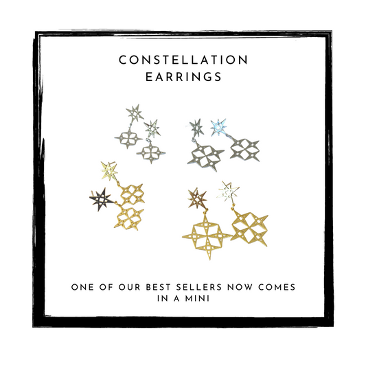 Constellation Mini Earrings | Platinum