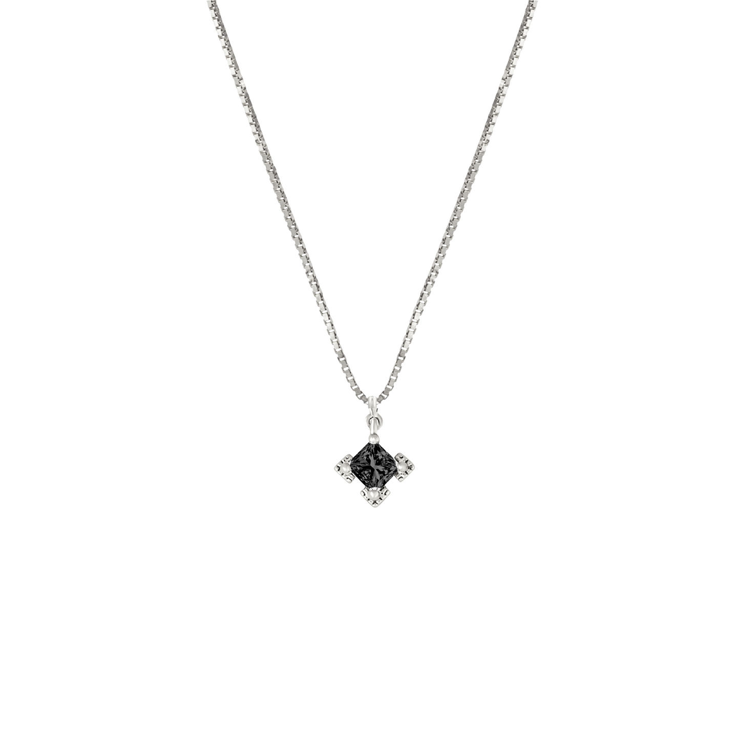 A Dusting of Jewels - Embellishment Necklace | Platinum