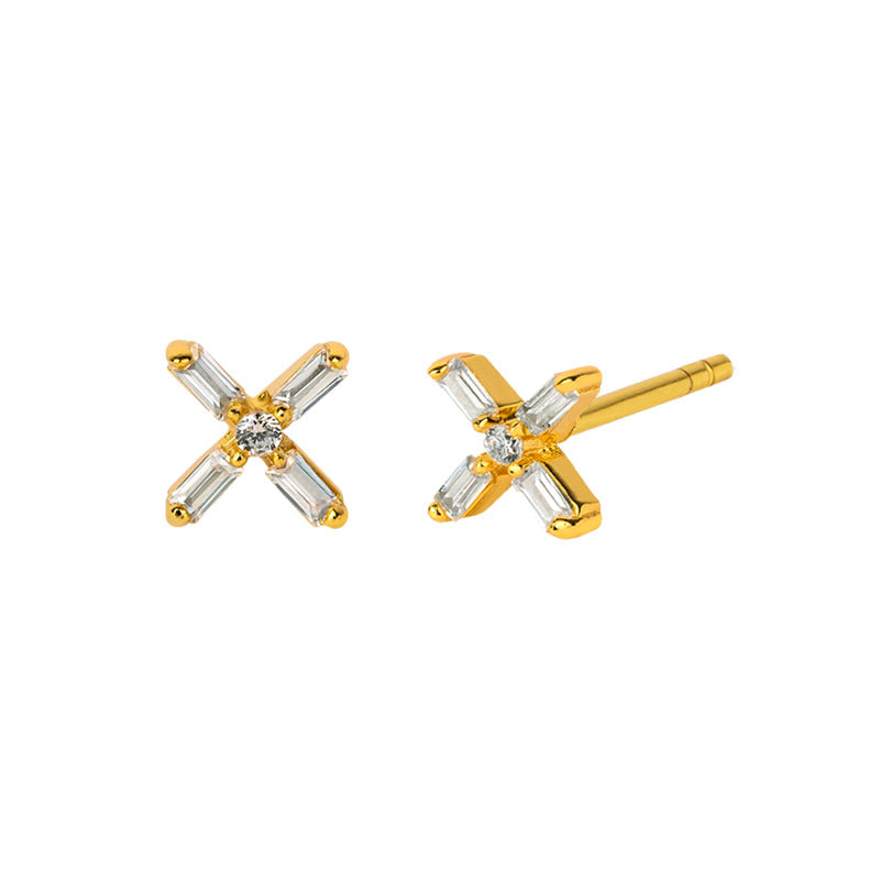 A Dusting of Jewels - Bloom Studs | Gold