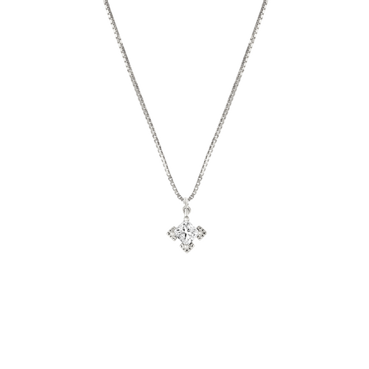 A Dusting of Jewels - Embellishment Necklace with Black Stone| Platinum