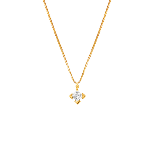 Dusting of Jewels - Champagne Embellishment Necklace | Gold