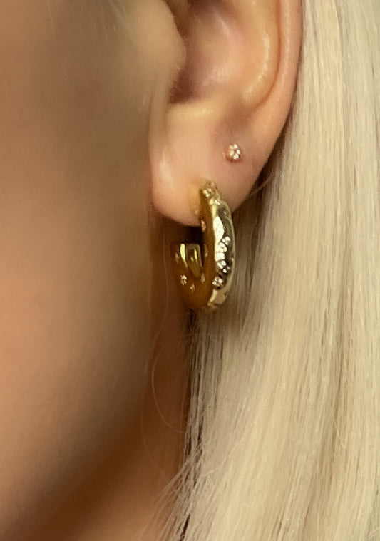 Into the Light | You are the Moon and Stars Chubby Hoops| Gold