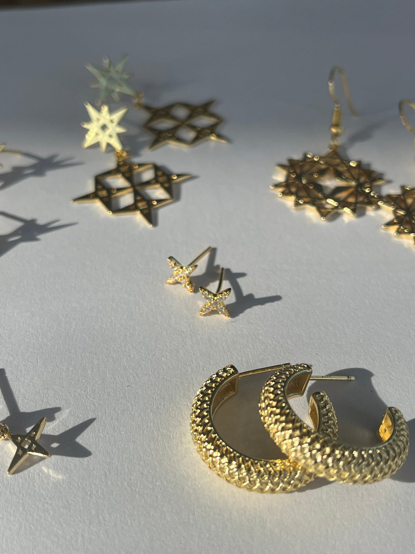 A Dusting of Jewels - Tiny Star Studs | Gold