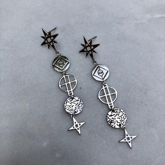 Star Drop Earrings | Platinum by Lindi Kingi Design shop online now