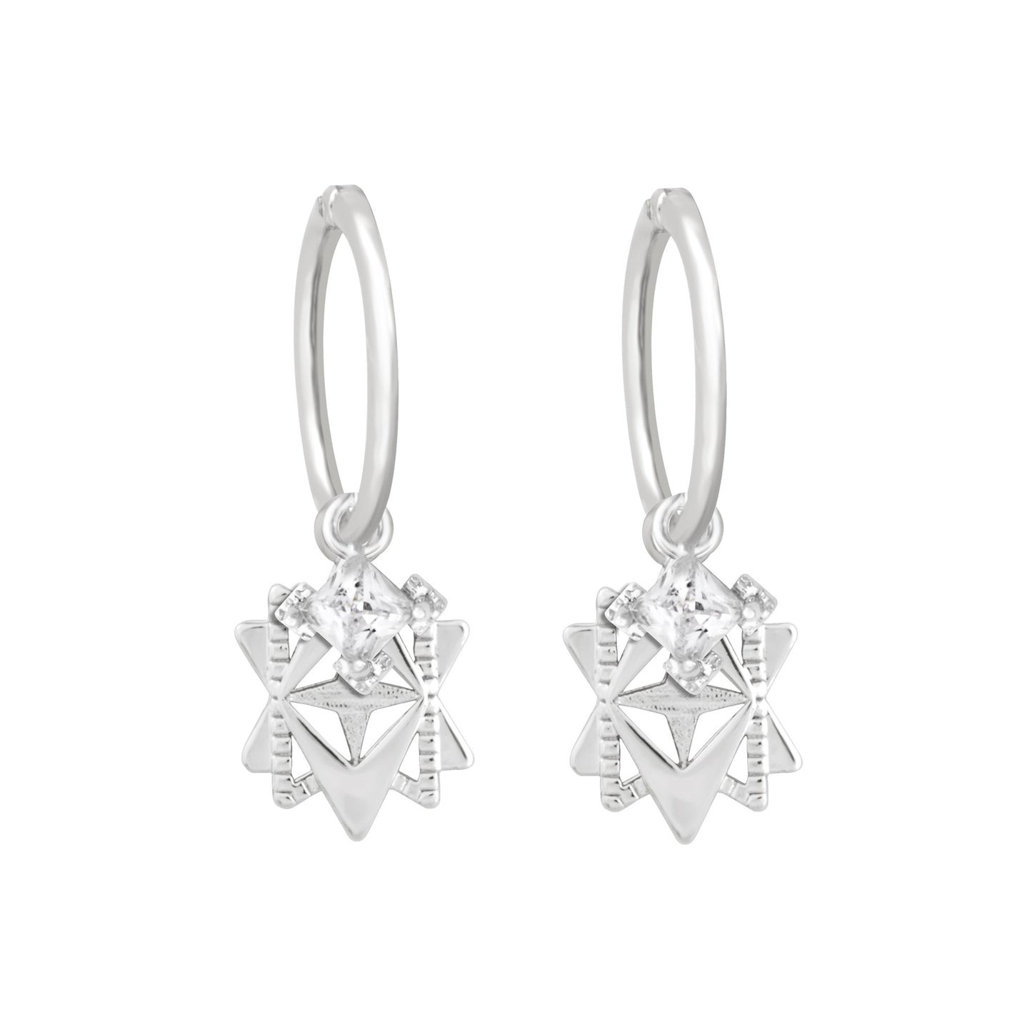 A Dusting of Jewels - Baroque Star Sleepers | Silver