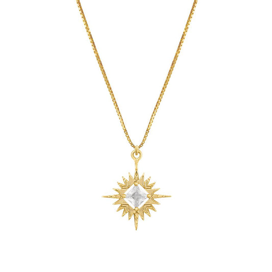 A Dusting of Jewels - Starburst Necklace | Silver
