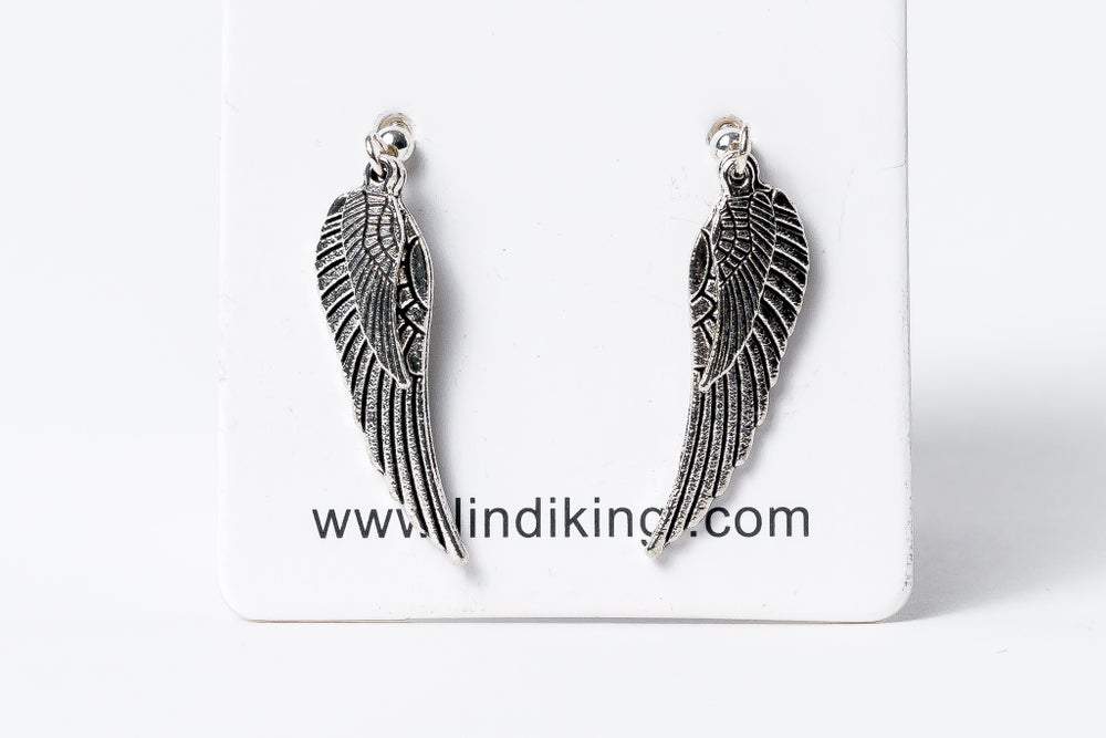 Angel Wing Charm Earrings | Silver by Lindi Kingi Design shop online now