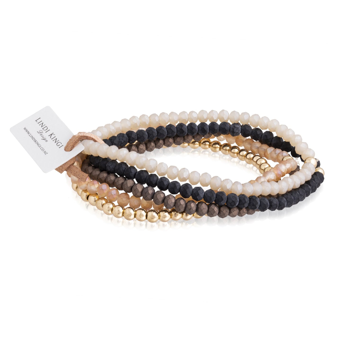 Beaded Bracelet Set | Bronzed