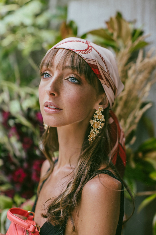 Floral Cascade Earrings | Clip On