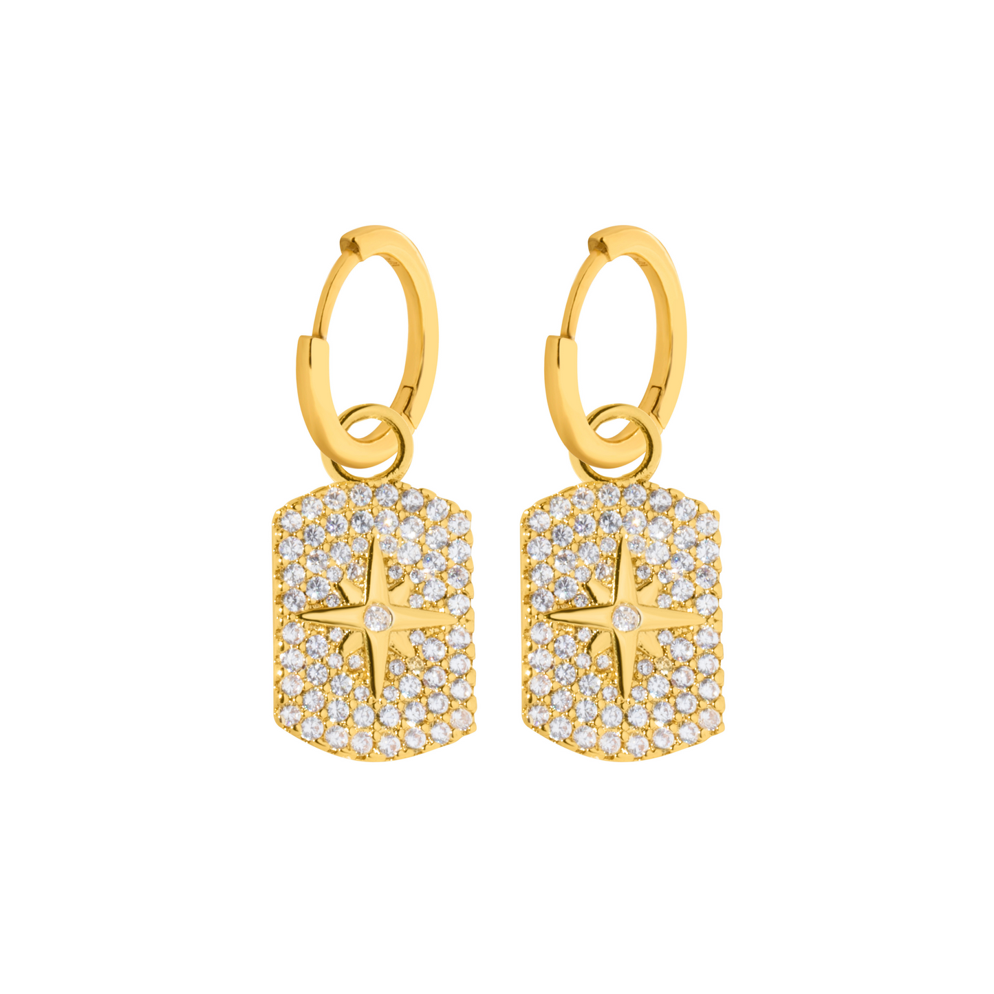 Ingot Sleeper Earrings | Gold