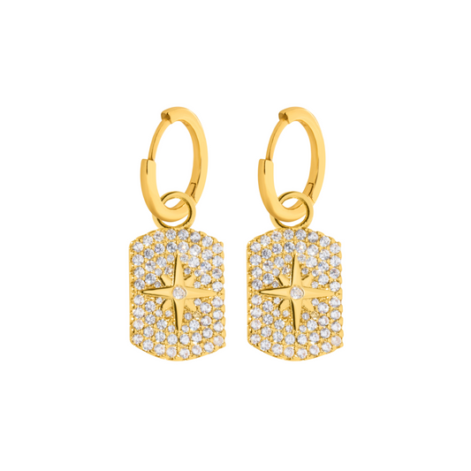 Ingot Sleeper Earrings | Gold