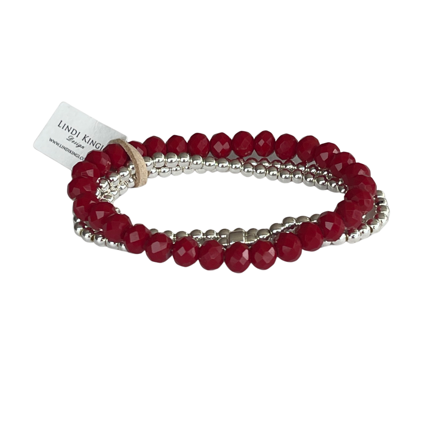 Beaded Bracelet Set | The colour of LOVE with Charm - Limited Addition