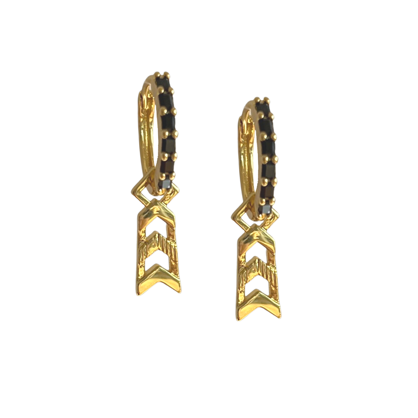 Formation Baguette Sleepers | Gold and Black Stone