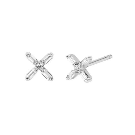 A Dusting of Jewels - Bloom Studs | Silver
