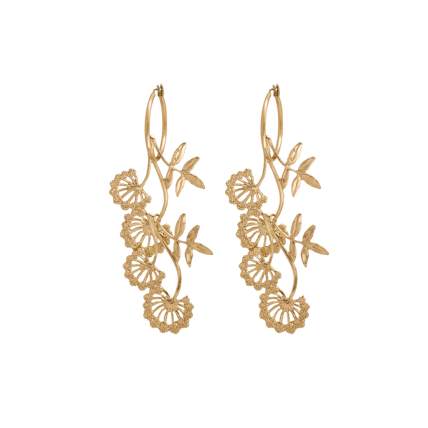 Floral Vine Hoop Earrings