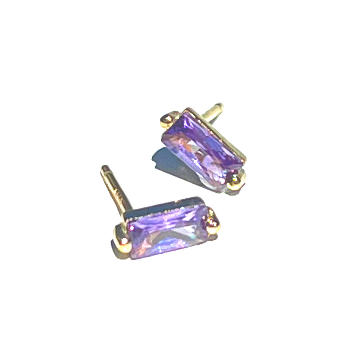 Formation Baguette Sleepers | Gold and Lavender Stone