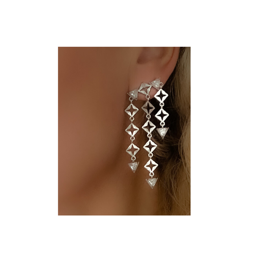 Byzantine Romance - Byzante Earrings | Platinum