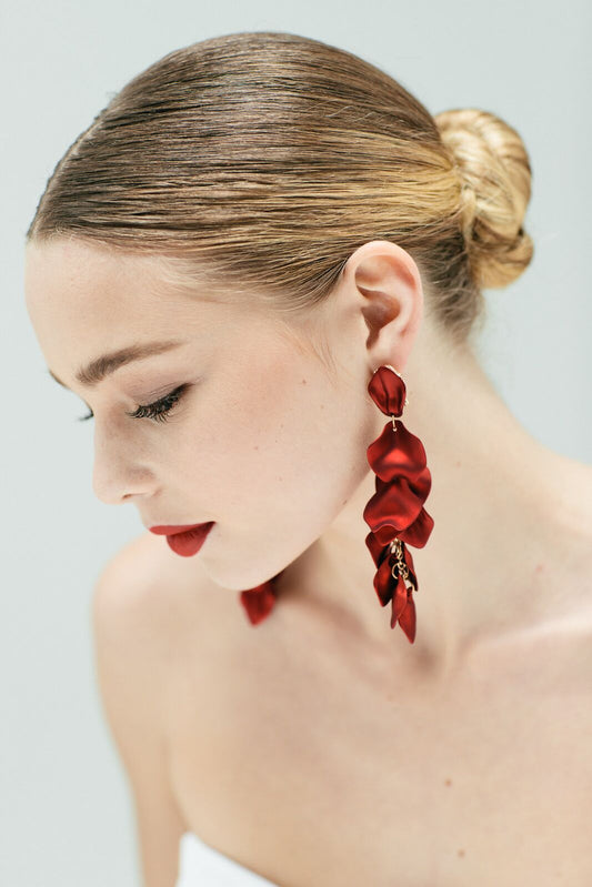 Red Drop Earrings