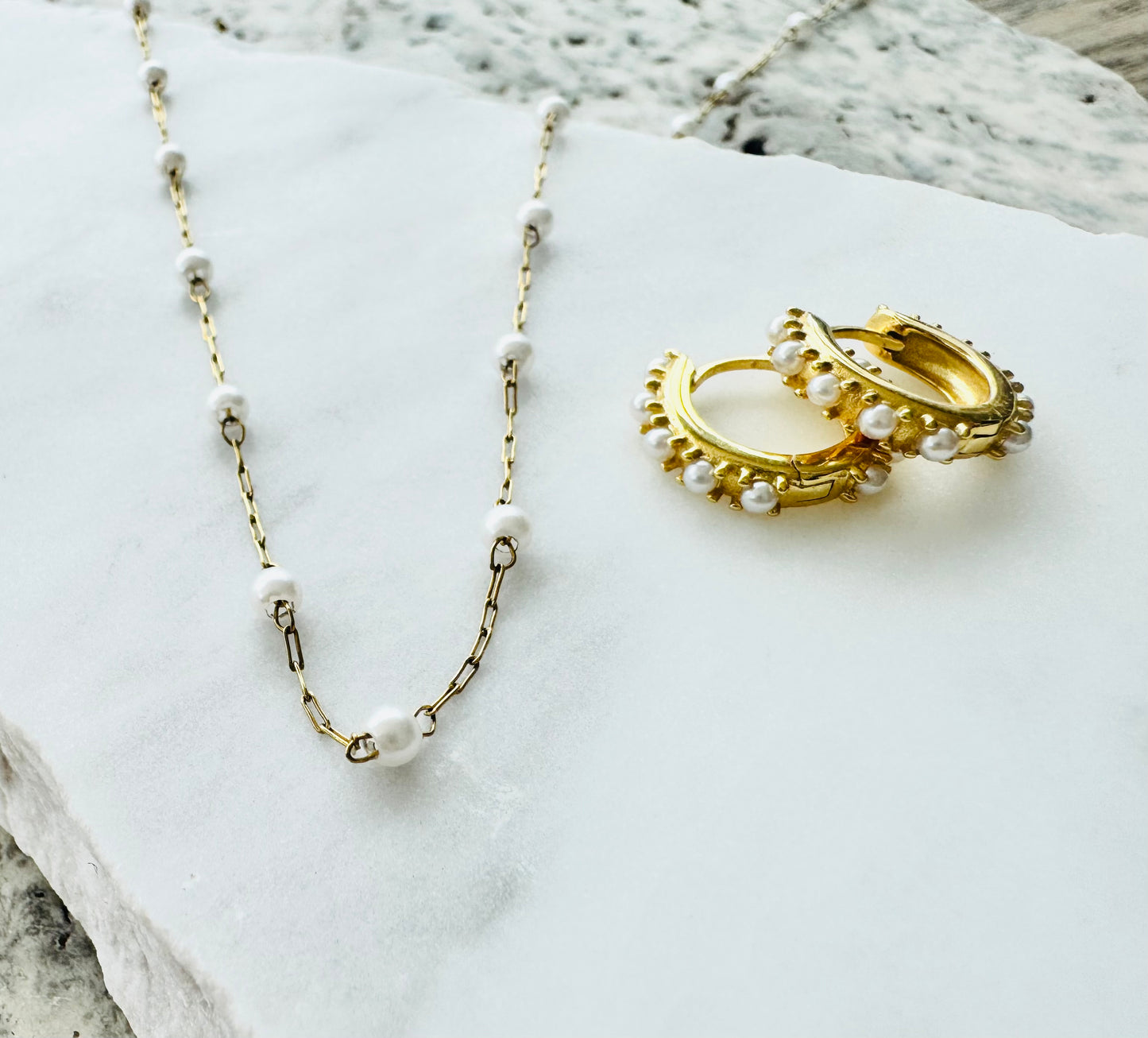 Petite Pearl Necklace | Gold
