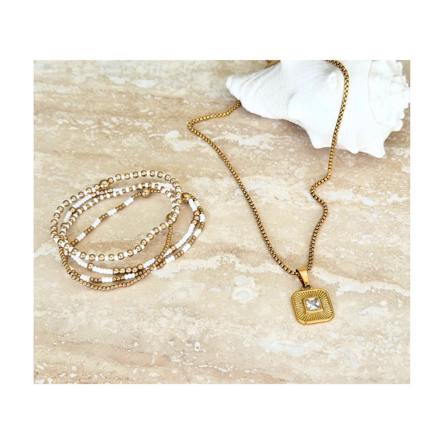 Zarela Necklace | Gold