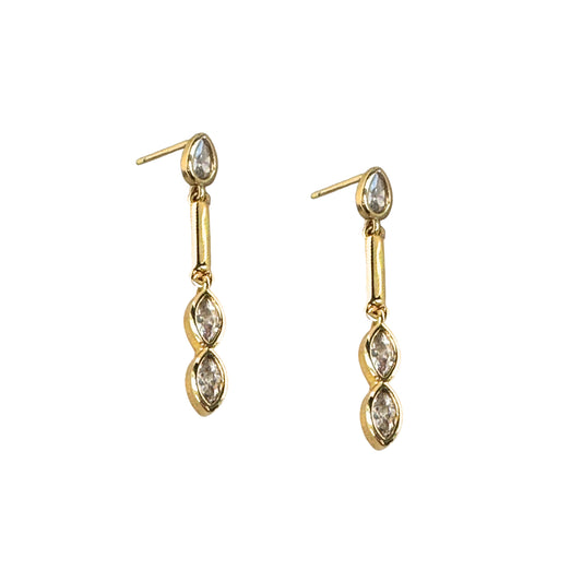 Niva Earrings| Gold - back soon