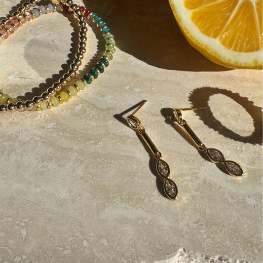 Niva Earrings| Gold - back soon