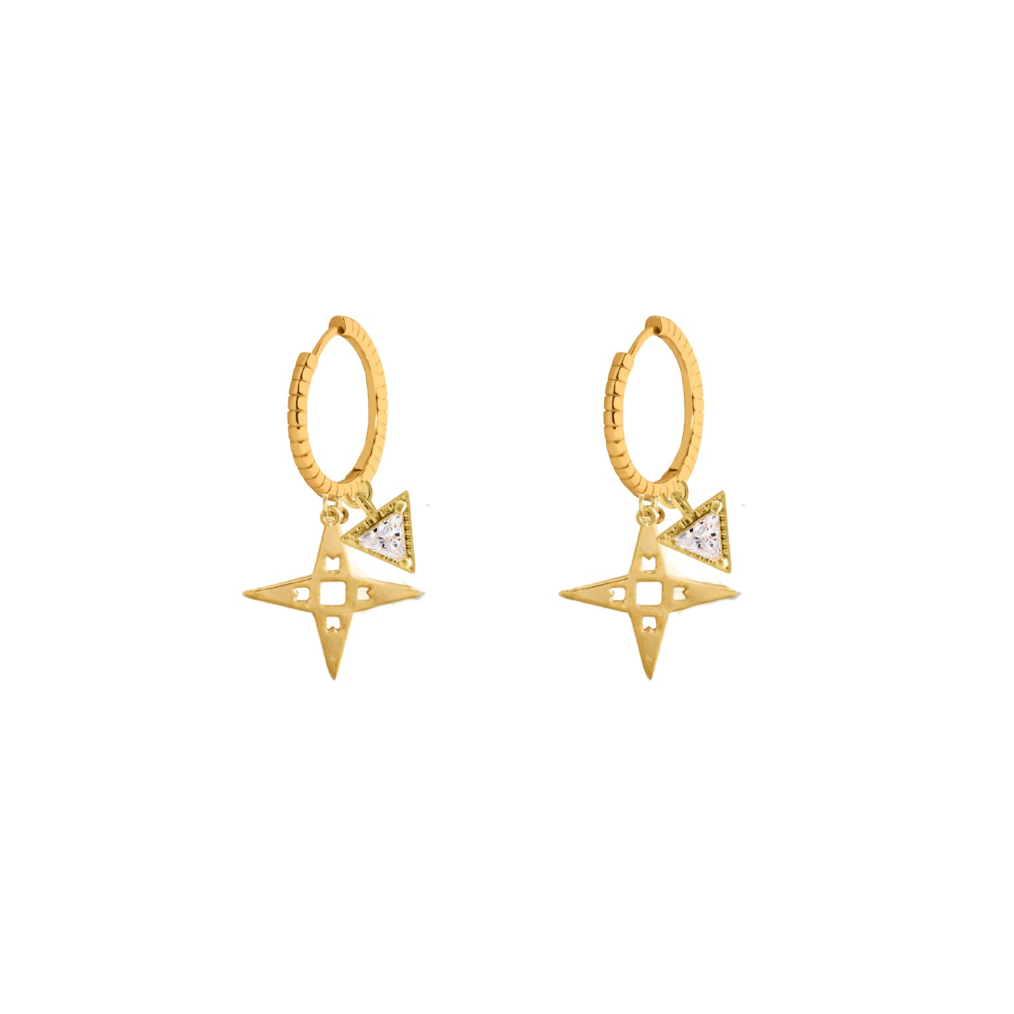 Prism & Star Engraved Sleepers| Gold
