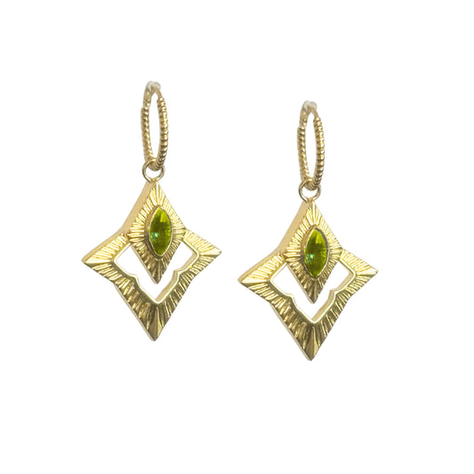 Stellada Sleepers  | Peridot & Gold