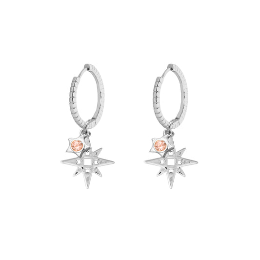 LKD Signature Star Hoops w Embellished Star | Silver