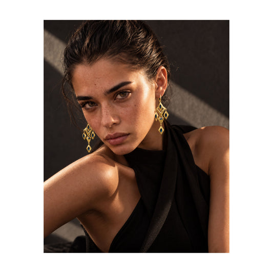 Sagrada Earrings | Gold & Sapphire