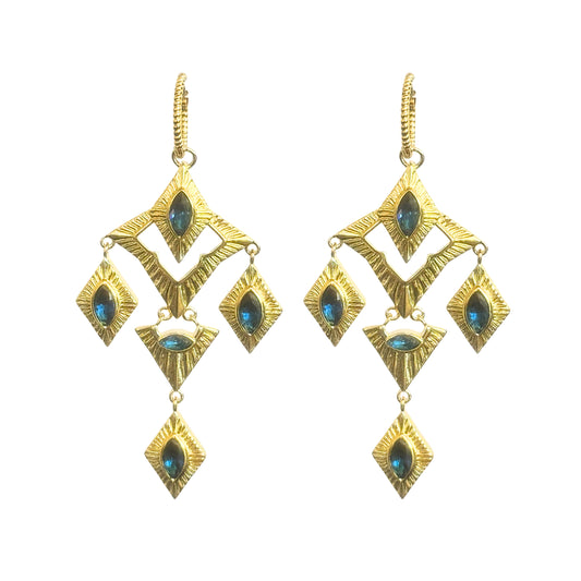 Sagrada Earrings | Gold & Sapphire