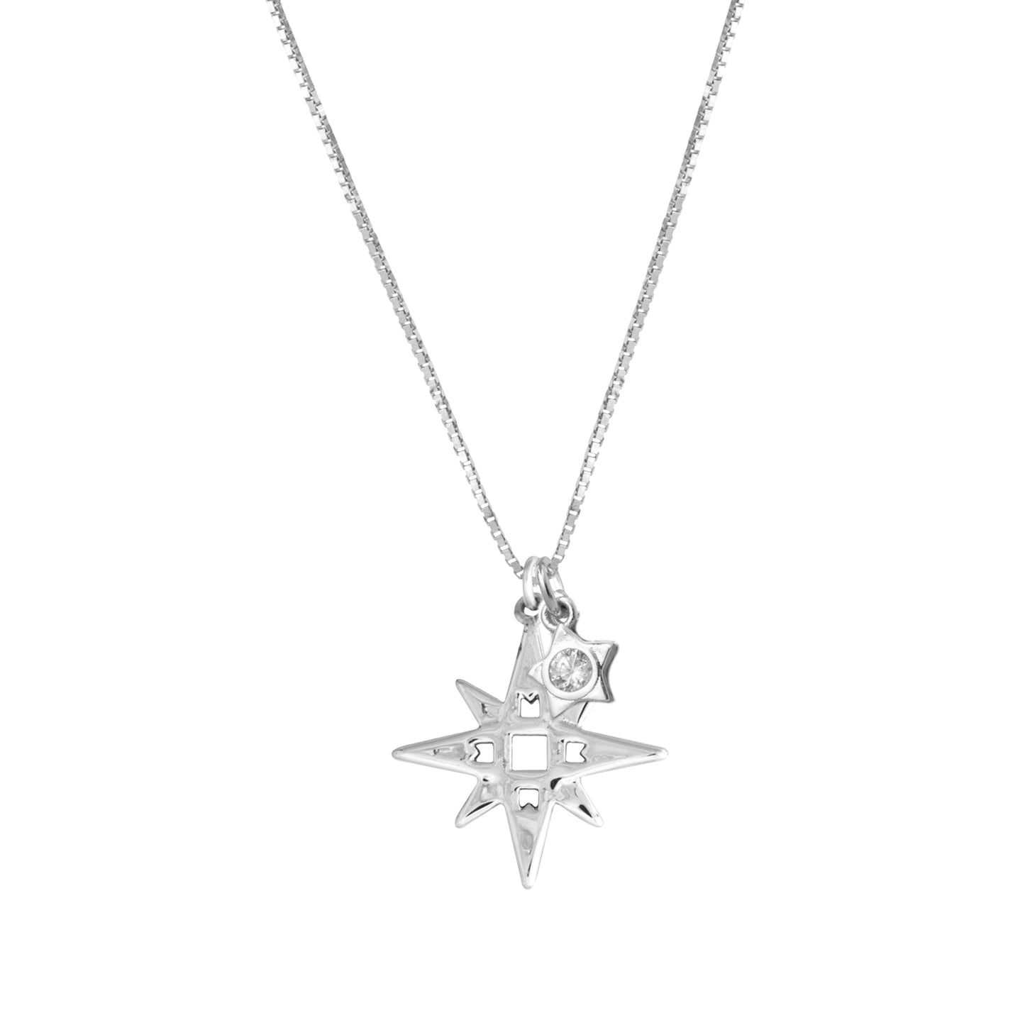LKD Signature Star Necklace with embellished Star| Silver