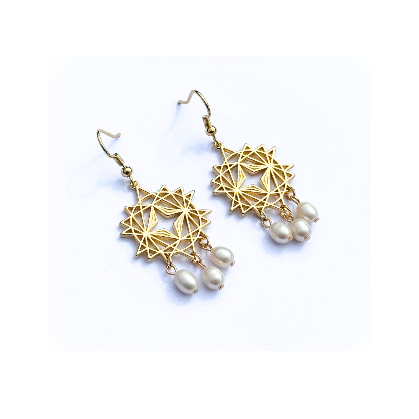 Starseed Pearl Goddess Earrings | Gold