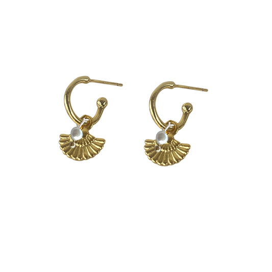 By the Sea Earrings| Gold with Pearl